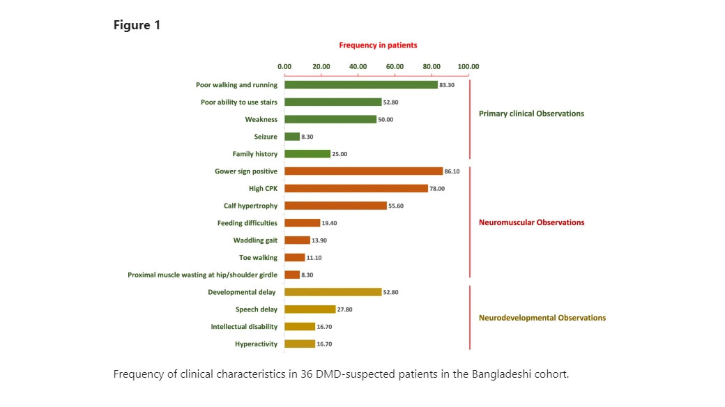 ‘Mutational spectrum and phenotypic variability of Duchenne muscular dystrophy and related disorders in a Bangladeshi population’